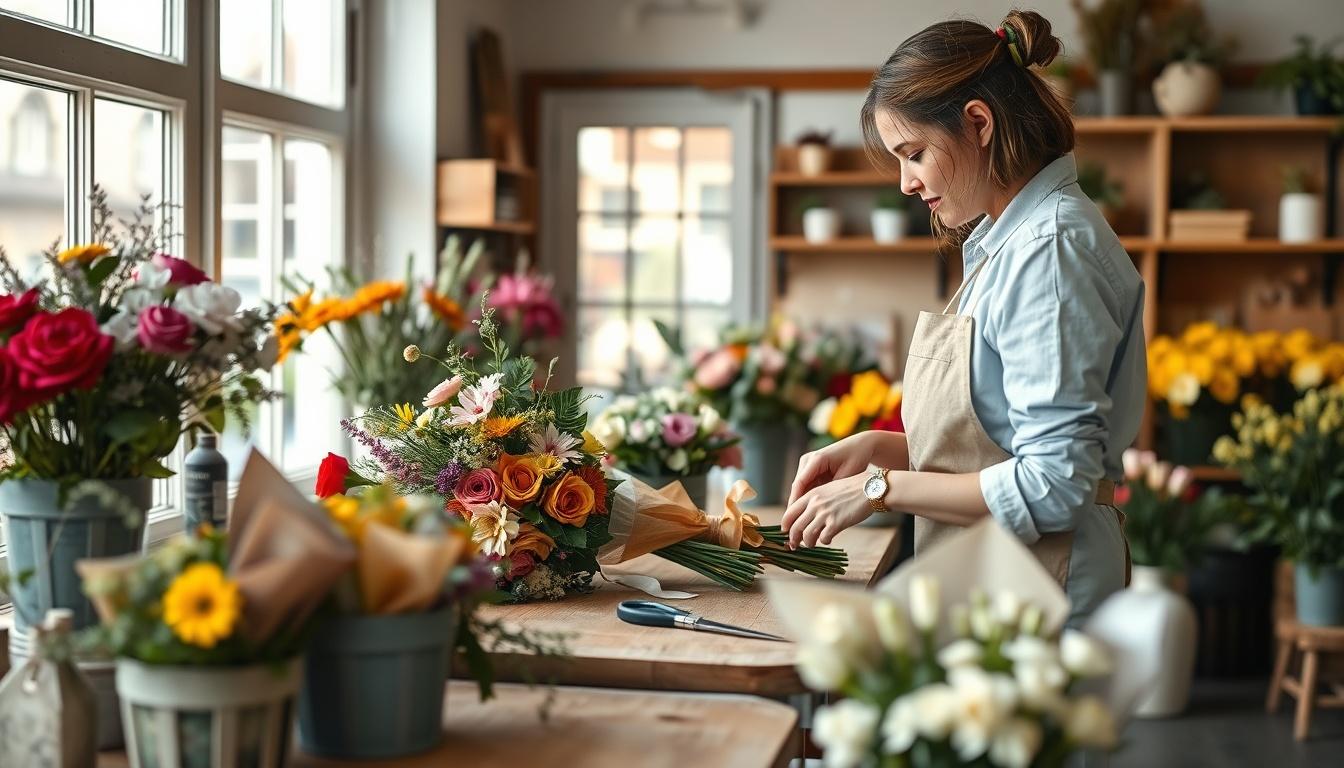 Blumen, die zum Moment passen